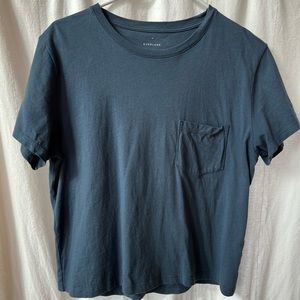 Everlane crop pocket T-shirt, size medium